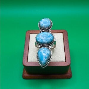 Whitewater Turquoise Adjustable Ring